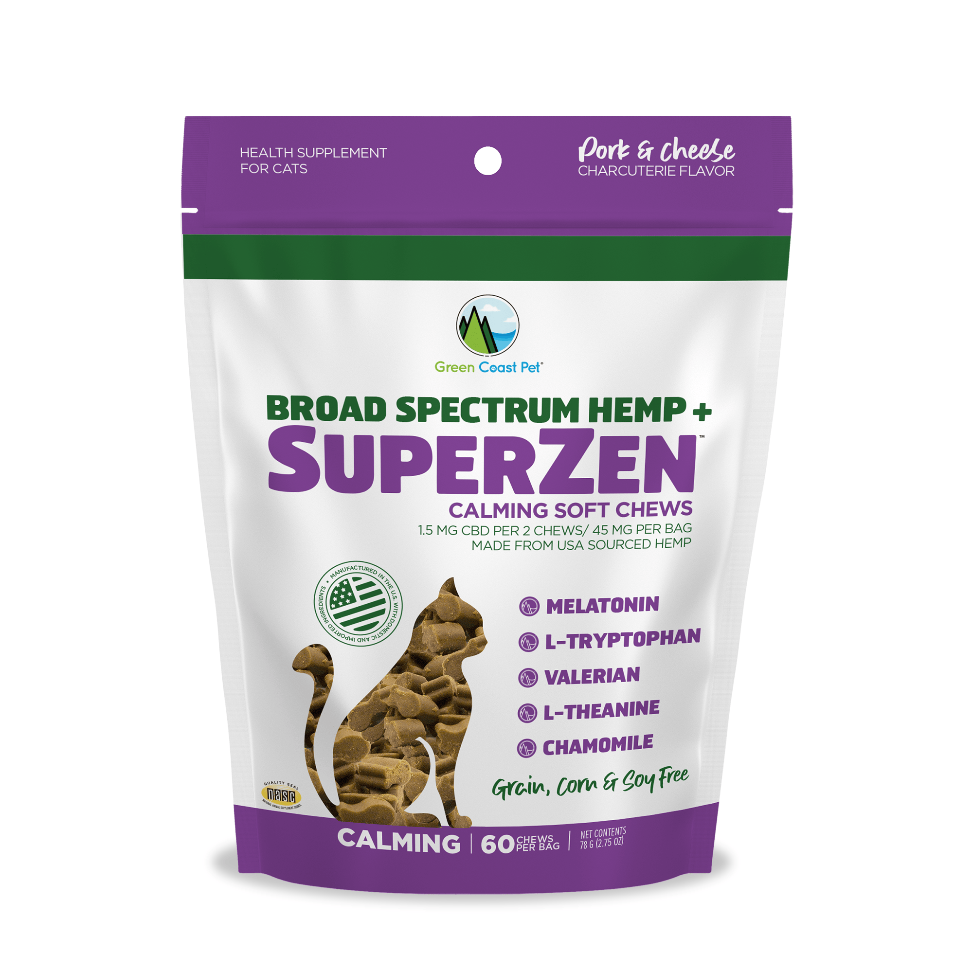 Broad Spectrum Hemp+SuperZen Soft Chew - Calming