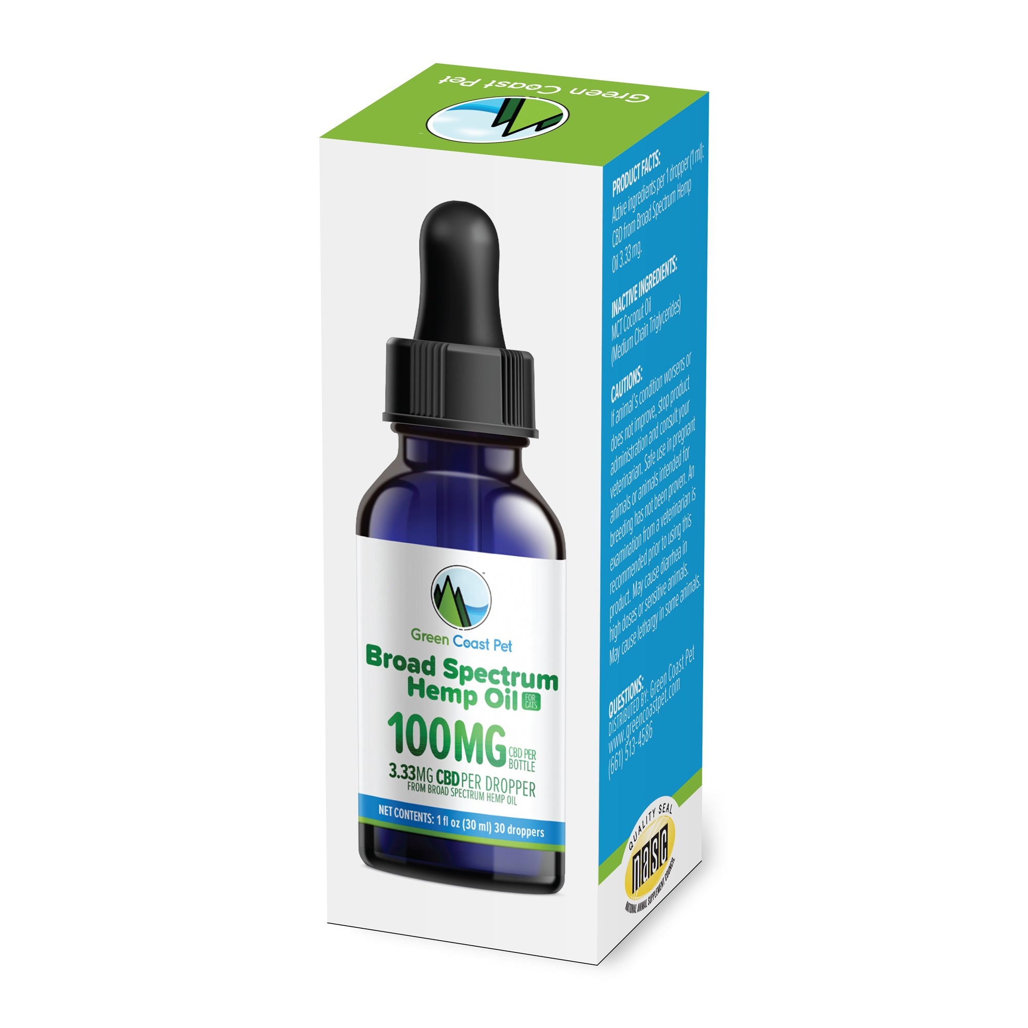 Broad-Spectrum Hemp Oil for Cats - 100 mg