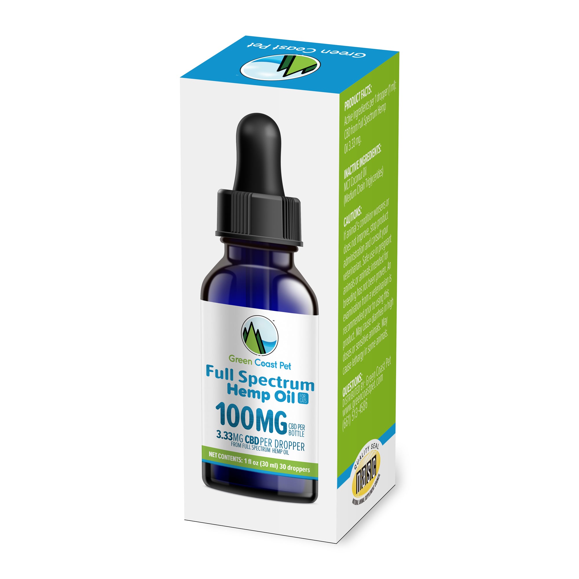 Full-Spectrum Hemp Oil for Cats - 100 mg