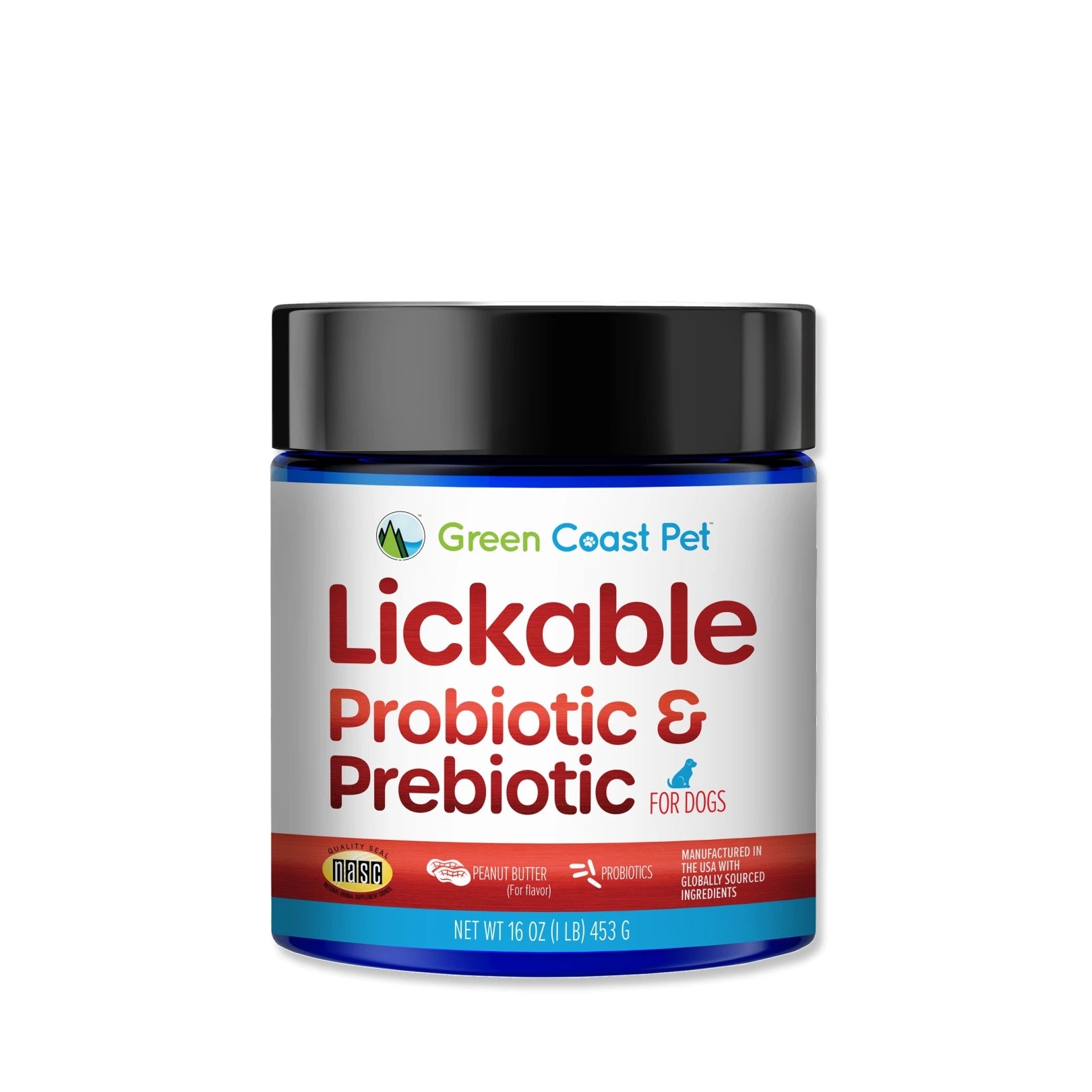 Green Coast Pet Lickable Probiotic & Prebiotic for dogs packaging 