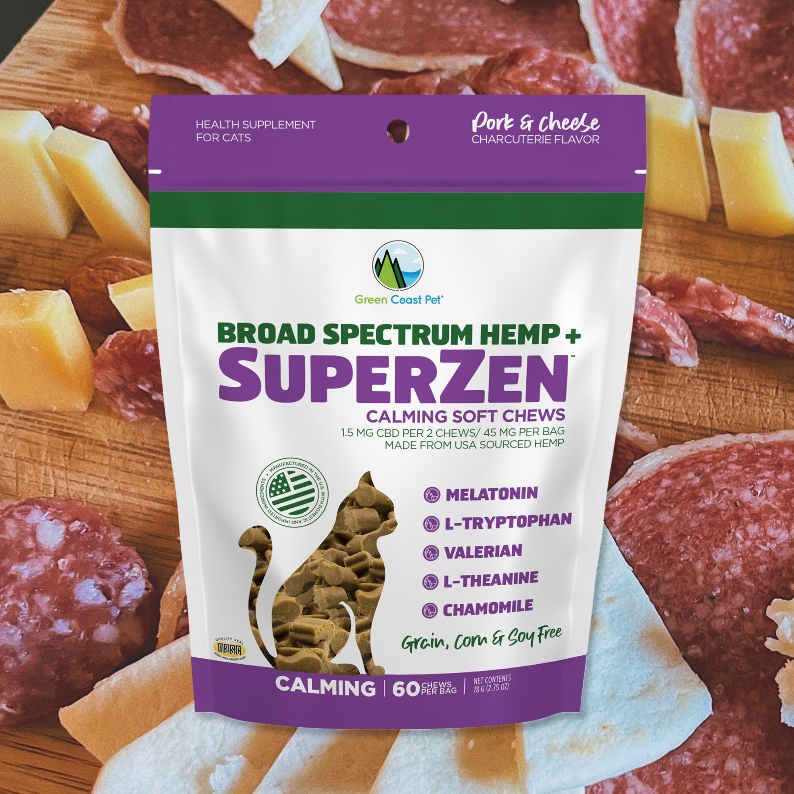 Broad Spectrum Hemp+SuperZen Soft Chew - Calming